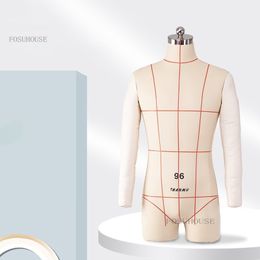 Mannequins Clothing Design Suit Display Stands Sewing DIY Upper Body Male Tailor Mannequin with Arms Can Be Pinned