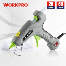 Gun Workkro 60w Hot Melt Glue Gun Fast Preheating Heat Tool with 20pc Glue Stick 10cm for Home Diy Household Tools Hand Craft Tools