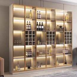 Luxury Simple Bar Glass Display Modern Cabinets Wine Cabinet Living Room Wine Rack Custom Whisky Stojak Na Wino Household Items