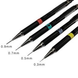 0.3/0.5/0.7/0.9mm Pencil with Lead Rods Set Plastic Mechanical Pencil for School Writing Art Drawing Supplies Kawaii Stationery
