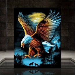 1pc Animal Eagle Canvas Painting, Art, Posters And Prints, Pictures, For Kids Room/ Living Room/ Home Wall Decor, Frameless