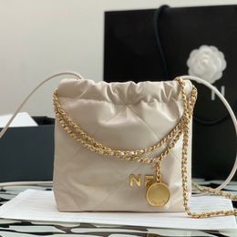delicate white tote bag mirror quality make up bag Top quality designer bag luxurys Genuine Leather Crossbody Bags classic women Bag gold chain shouder bags
