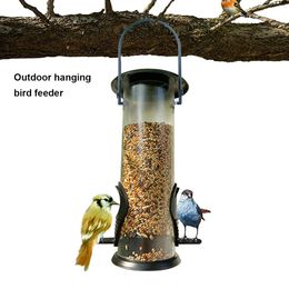 Hanging Bird Feeder Outdoor Balcony PVC Metal Plus Plastic Bird Feeder Birds Accessoires