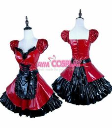 New Sissy Maid PVC Dress vinyl uniform0123456789102655383