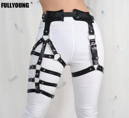 Belts Fullyoung Sexy Fashion Women Lingerie Waist To Leg Leather Harness Personality AllMatch Thigh Belt Suspender Garter31172143576
