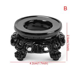 Decorative Objects & Figurines Black Resin Crystal Ball Base Sphere Pedestal European Style Home Decor Display Stand Pography Props Or Dh2Mj