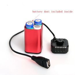 5V Waterproof Storage Box Aluminum Alloy USB AA Battery Case Holder 4X AA For Bicycle Phone Without Battery