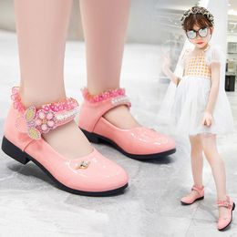 Kids Princess Shoes Baby Soft-solare Toddler Scarpe Girl Girl Spese Single Dimensioni 26-36 77EV#