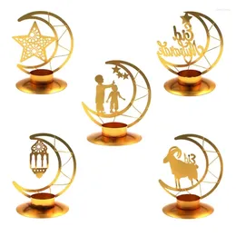 Candle Holders Arab Style Wrought Iron Holder Golden Candlestick Party Background Decoration For Wedding Holiday G2AB