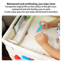 Car Seat Travel Tray Safety Seat Play Table Organiser Storage Snacks Toys Cup Holder Waterproof For Baby Children Kids Stroller