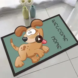 Bath Mats Clear Pattern Carpet Little Yellow Dog Draining Mat Instant Water Absorption Double-sided Non-slip Absorbent Pad