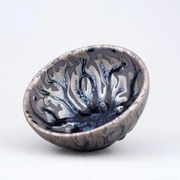Cups Saucers Tea Cup Jianyang Jianzhan Tree Oil Dripping Glaze Iron Body Rough Pottery Owner Single