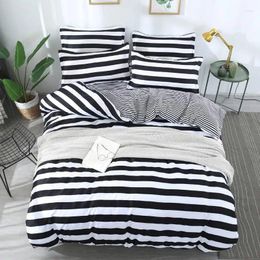 Bedding Sets J Stripe 4pcs Girl Boy Kid Bed Cover Set Duvet Adult Child Sheets And Pillowcases Comforter 2TJ-61009