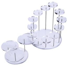 Hot Sale Acrylic Ring Bracelet Jewellery Display Stand Multi-functional Round Baking Small Dessert Cake