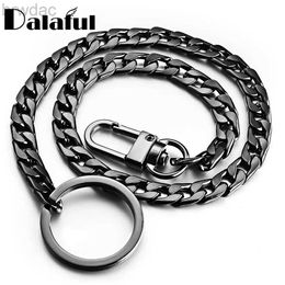 Key Rings 40cm Key Chains Metal Wallet Belt Chain Trousers Hipster Pants Hip Hop Rock Punk Street Keyring Anti-lost Keychain Men K404 240412