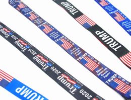 TRUMP American Flag Logo Lanyards Sports Mobile Phone Keychain Strap ID Card Badge Holder DIY Hang Rope Keyrings Gifts