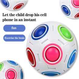 Kids Creative Magic Cube Speed Rainbow Puzzles Ball Football Cubo Magico Educational Learning Toys for Children Birthday Gift