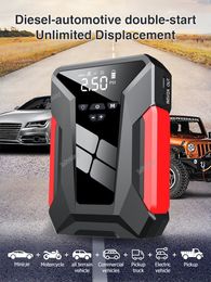 4in1 Car Jump Start Air Compressor 28000mAh Power Bank 1200A Portable Battery Booster Starter Digital Tyre Inflator Air Pump