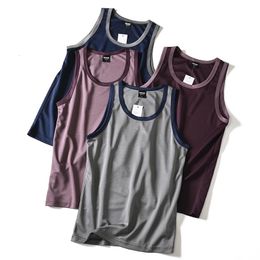 Oversized Men Basketball Gym Cool Breathable Tank Top Summer Big Size Thin Quick Dry Ice Silk Sleeveless Joggers Sports Vest J61 240412