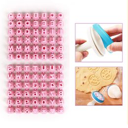 Silicone World Number Letters Cookie Stamp Mould Fondant Cutter Cookie DIY Tool Cake Decorating Tools Pastry Baking Mould Set