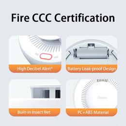 Aqara Smoke Detector Zigbee Natural Gas Alarm Fire Alarm Monitor Home Security Works With Xiaomi Mijia APP Mi Home Homekit