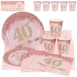 Dinnerware Sets Tablecloths Glittering Decorations Party Paper Plates Tableware Practical Napkins Birthday
