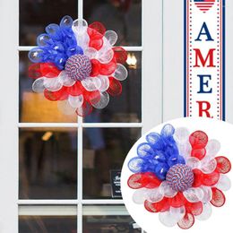 Decorative Flowers Large Valentines Wreath Fall With Pumpkins American Flag Independence Day Decoration Wreaths Placed In Front Of