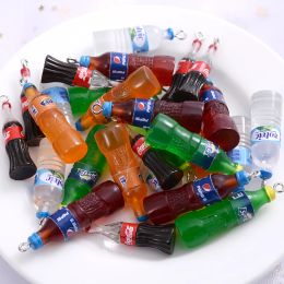 10Pcs Resin Pendant Charm Mix Colourful Drinks Bottle Wine Bottle For Jewellery Making DIY Bracelet Earring Keychain Finding