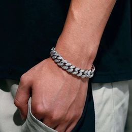 Hot Sale 925 Silver 18K Cuban Link Bracelet Diamond Bracelet For Mens HipHop Jewellery