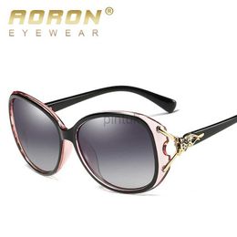 Sunglasses AORON Fashion Womens Polarized Sunglasses Fox Style Sun GLasses Accessories UV400 Anti-UV400 Sunglasses Women 240412
