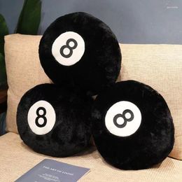 Pillow Creative Black 8 Billiard Plush Sofa Nap Cute Living Room Decoration Muppet Doll Toy