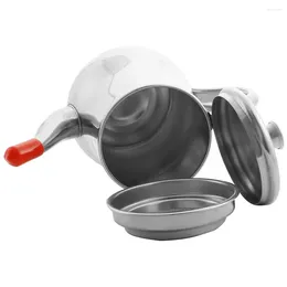 Mugs Stainless Steel Oil Pot Convenient Holder Strainer Grease Can Container Filter Cooking