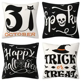 Pillow Halloween Cover 18x18 Set Of 4 Pillows Covers Holiday Throw For Bedroom Home Decor Farmhouse