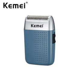Shavers Kemei Mobile Electric Foil Shaver Mini Rechargeable Cordless Travel Razor Portable One Blade Wet and Dry Shaving Machine for Men