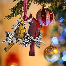 Snowman Christmas Tree Ornaments Metal Hanging Santa Gnomes Snowflake Pendants Red Rope Xmas Decorations for Home New Year Gifts