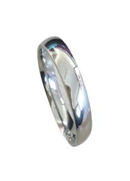 Classic male Real white Gold Colour 6mm Titanium Steel Women Men Wedding silver Ring Top Quality Do not fade Lovers Wedding Jewelry9297971