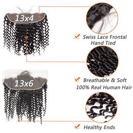 Maxine Curly Wave Lace Frontal 13x4 13x6 Inch Curly Wave Lace Closure Brazilian Remy Human Hair Pre Plucked For Women On Sale