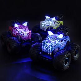 Dinosaur Sound Effect RC Cars High Speed Rocking Spray Off-road Stunt Toys for Boys Electric Vehicle Kids Gift