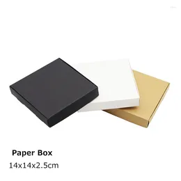 Gift Wrap 14x14x2.5cm Square Paper Candy Favour Package Film Boxes Wedding Event Supplies