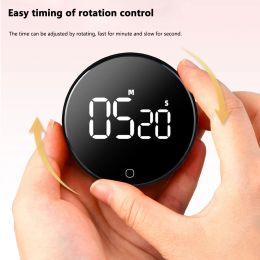 LED Digital Countdown Timer USB Rechargeable Magnetic Lunch-break Reminder 3-Level Volume Back Bracket Design Kitchen Gadgets