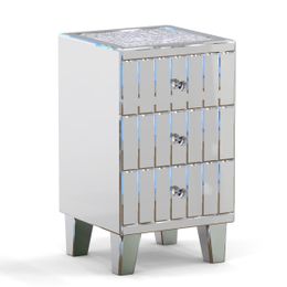 modern living room furniture 6 drawers mirrored storage cabinet