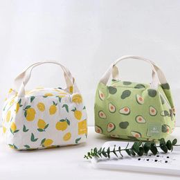 Storage Bags Multifunction Cooler Lunch Box Portable Insulated Canvas Container Thermal Food Picnic Bento Women Kid Handbag