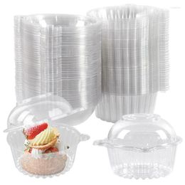 Gift Wrap 10/50Pcs Cupcake Packaging Box Clear Dessert Donut Muffin Cake Container Holder Wedding Birthday Party Supplies Christmas Decor