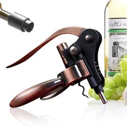 Zinc Alloy Rabbit Wine Opener Tool Set Manual Lever Red Wine Cork Corkscrews Gift Box Professional Red Wine Opener 5 -piece set