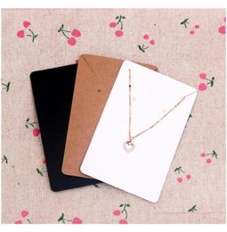 6x9Cm 100Pcs Lot Jewellery Display Card Tag Kraft Paper Earring Holder Necklace Cards Can Custom Logo Fqzx75275611