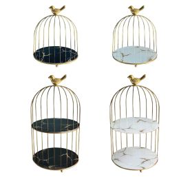 Cosmetics Storage Rack Antique Bird Cage Jewellery Holder Dessert Cupcake
