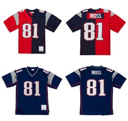 Stitched football Jerseys 81 Randy Moss 2007 mesh Legacy Retired retro Classics Jersey Men women youth S-6XL