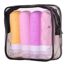 Storage Bottles Empty Bottle Leak-proof Silicone Travel Set For Toiletries Condiments 90ml Squeeze Tube With Dispenser