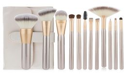 12pcs Professional Makeup Brushes Set Champagne Gold Blush Powder Foundation Make Up Brush Eyeshadow Brushes Cosmetics Beauty Tool6018785