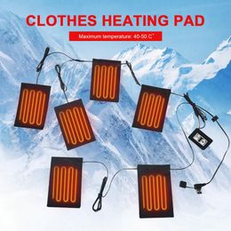 Clothes Heating Pad USB Charge Electric Vest Jacket Heating Sheet Three Speed Zoned Double-switch Padded Jacket Heating Sheet